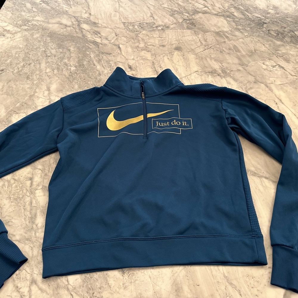 Nike Icon Clash Blue Quarter-Zip Pullover